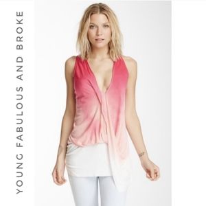 Young fabulous & broke ombré hot pink top sz small
